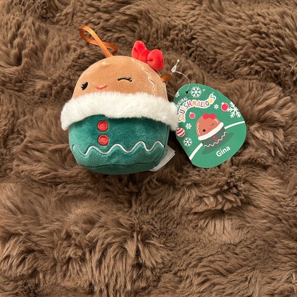 NWT Squishmallows Gina Gingerbread & Luna Penguin Collectible Ornaments - Picture 2 of 5